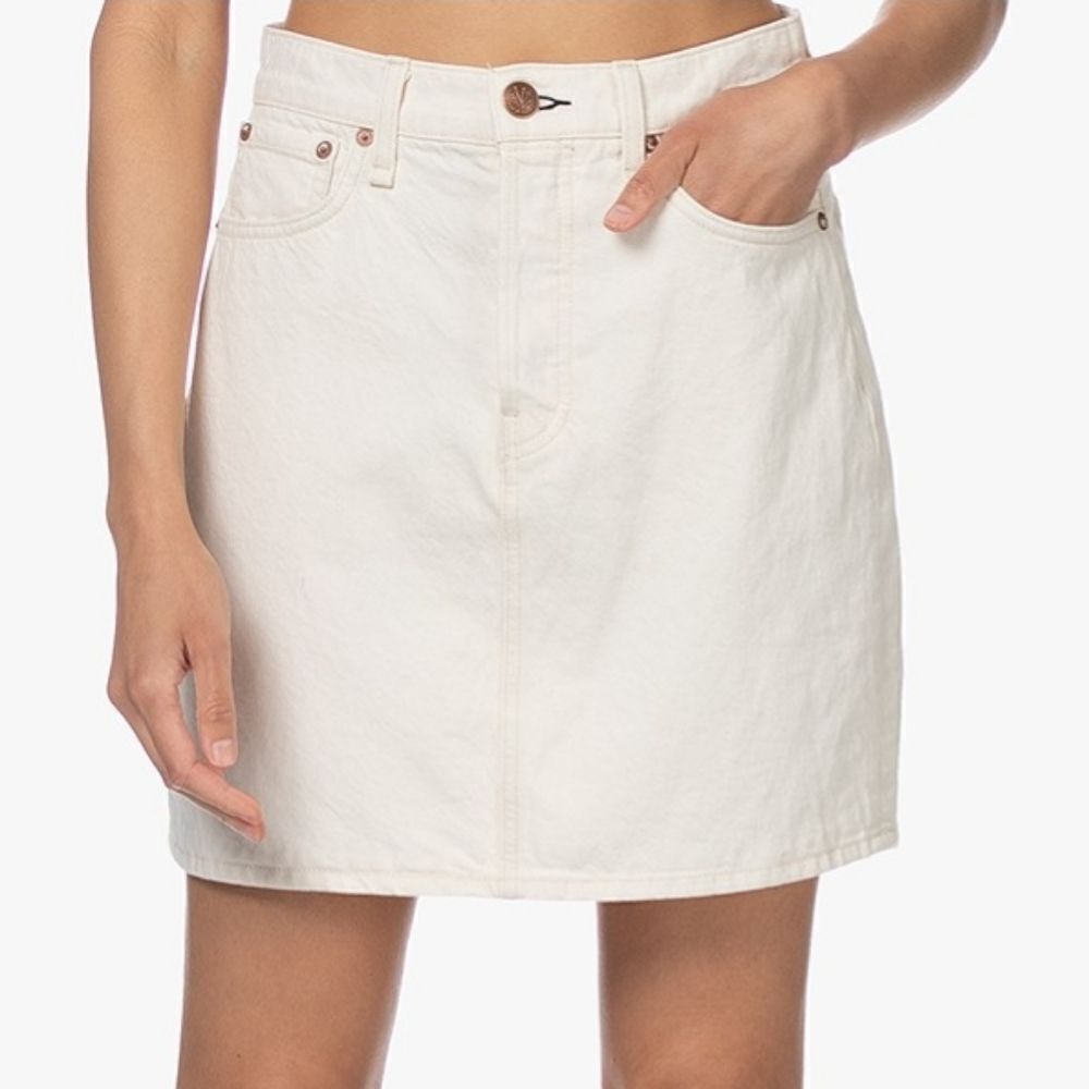 NWT Rag & Bone High Rise Mini Skirt Ecru